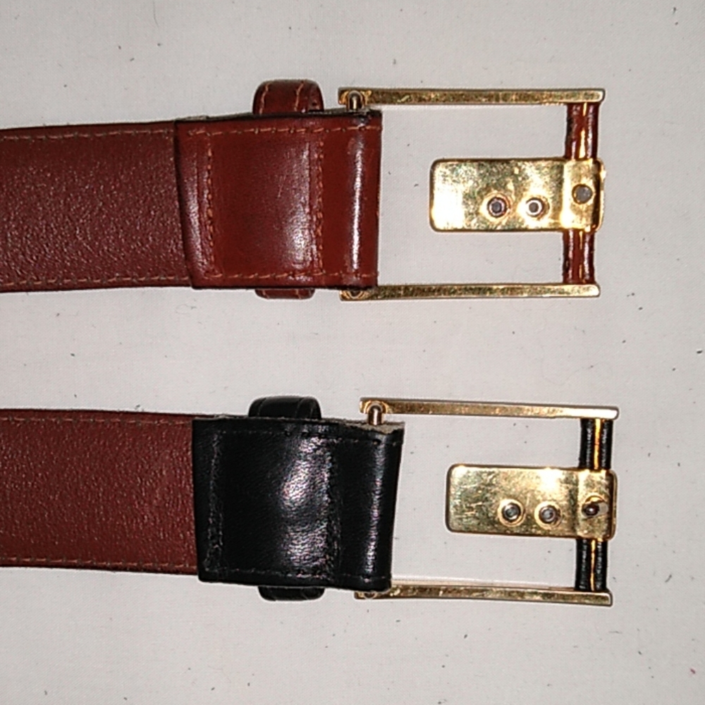 Vintage Lacoste belts, alligator buckle, size 44 - Picture 3 of 5
